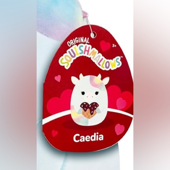 NWT 10” Caedia the Cow Holding Heart Squishmallow—Valentines Day Collection - Picture 5 of 5